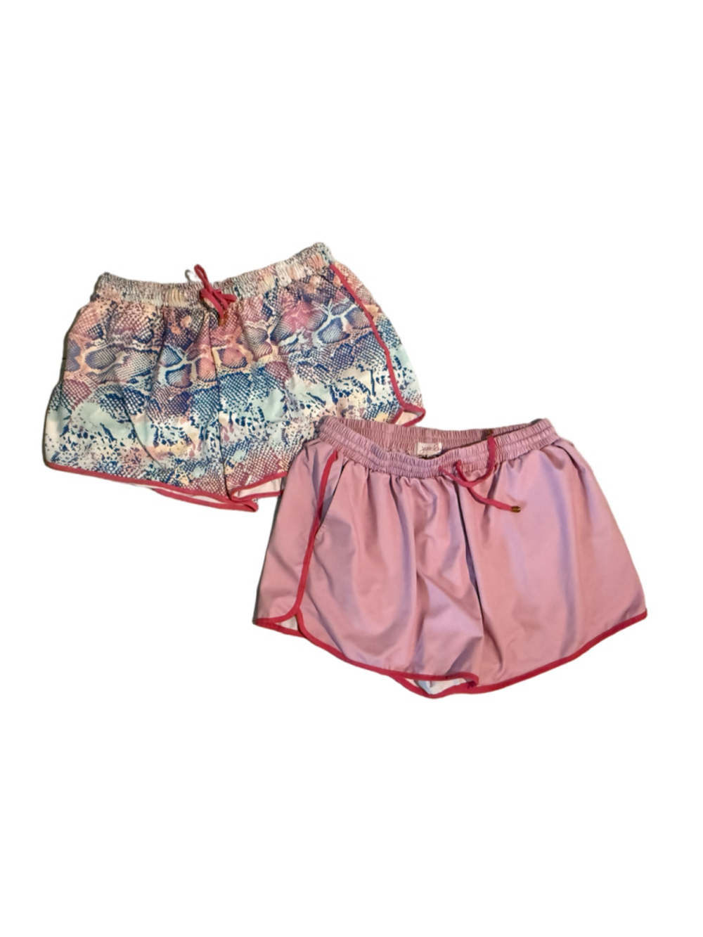 Jess Lea Women’s 2-Piece Shorts Set – Pink & Multicolor Print – 2X
